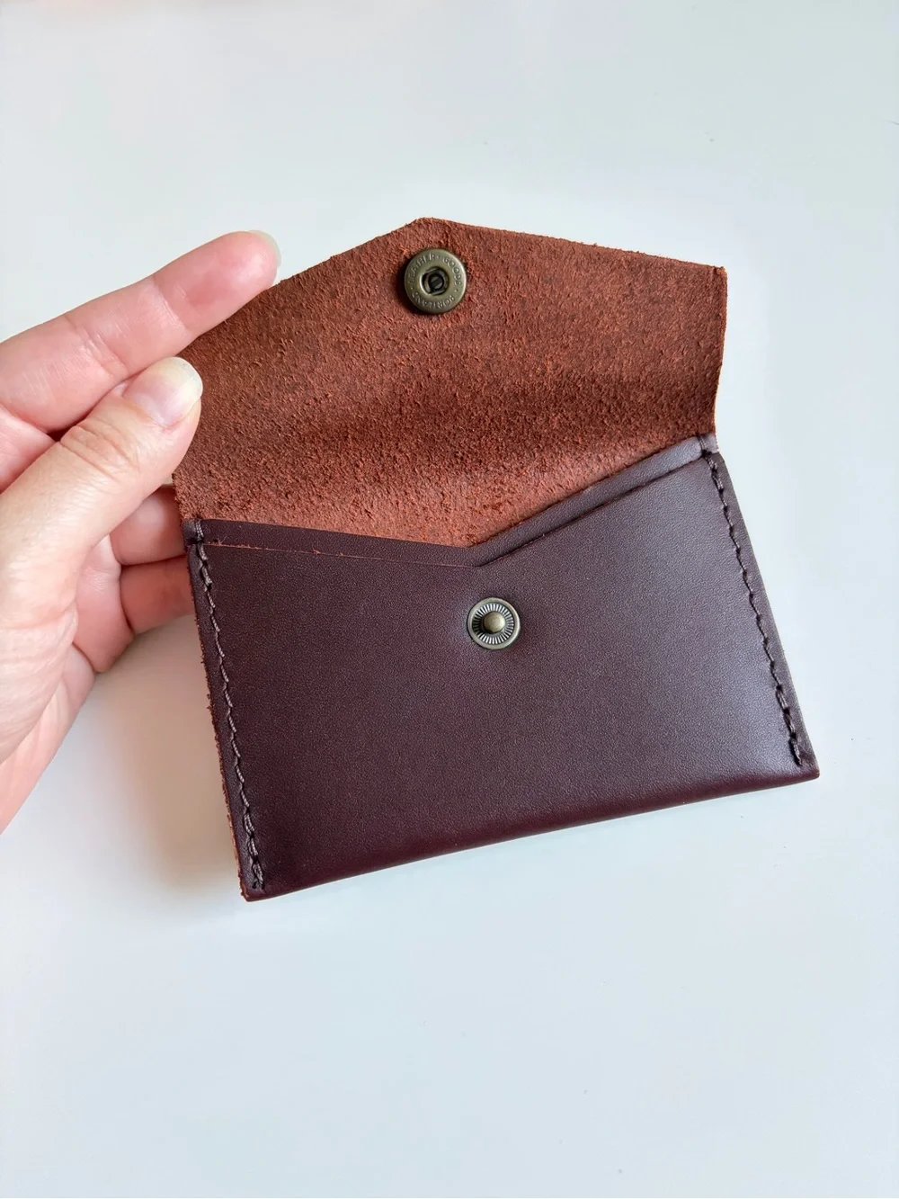 NWOT Portland Leather Goods Mini Envelope Wallet in Cognac 🥃